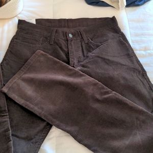 Men's brown corduroy